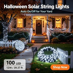 Halloween Decorations Solar String Lights Outdoor Waterproof for Yard Patio Tree