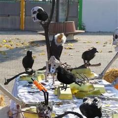 Halloween Decoration Scary Fake Crow Garden Home Party Accessory