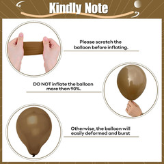 Brown Gold Balloons, 12 inch Double Stuffed Brown Gold and Cream Beige Balloons