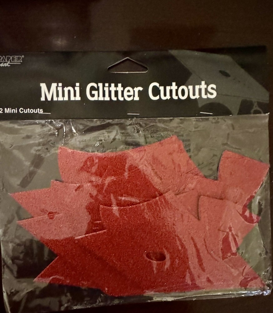Graduation Red Gold Glitter Assorted Cutouts Random Qty -Paper Grad Decoration