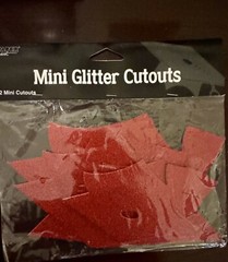 Graduation Red Gold Glitter Assorted Cutouts Random Qty -Paper Grad Decoration