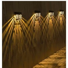 Solar Powered Garden Light for Outdoor Fence Mount No Electricity Needed