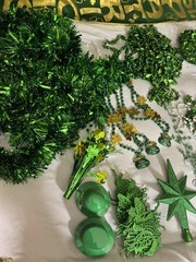 St. Patrick’s Day Shamrock Party Decorations Lot Green Gold White Assortment