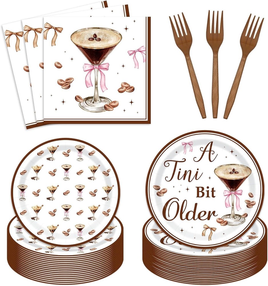 Tiny Bit Older Birthday Party Disposable Tableware (Plates, Napkins, Forks)