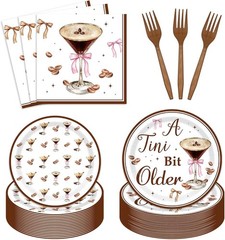Tiny Bit Older Birthday Party Disposable Tableware (Plates, Napkins, Forks)