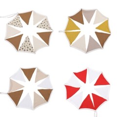 Modern Triangle Garlands Cotton Bunting Flags for Babies Shower Party Decoration