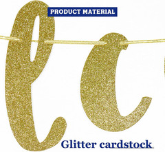Welcome Gold Glitter Hanging Sign Banner – Reusable Decorations for First Day of
