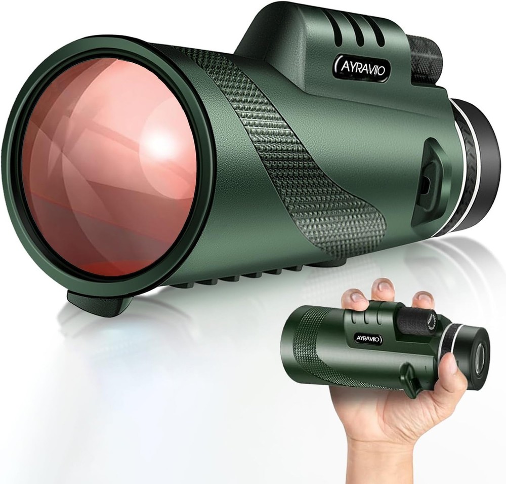 Birthday Gifts for Men Dad Him Husband Teen, 10×42 Compact Monocular Telescop…