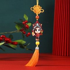 Chinese Peking Opera Character Knot Hanging Pendant Gift Specialty Ethnic Crafts