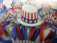 PATRIOTIC/EVENT PARTY ( KIT FOR 25 PEOPLE ) HATS/RED,WHITE, BLUE/ NEW YEAR’S EVE