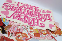 6-Piece Set Valentine Animals Clowns Circus Die-cut Cutouts Vintage Decorations