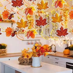 Fall Leaves Hanging Swirls Maple Leaves Decorations for Home/Fall Party