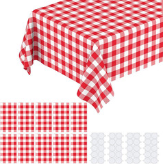 Red Gingham Disposable Tablecloth 108×54 Rectangular Picnic Party Wedding