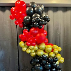 Luxurious Red, Black & Gold Balloon Set – Perfect for Memorable Event Decor!