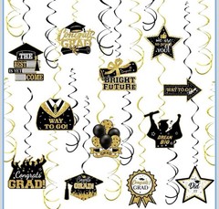 36 Pieces Graduation Decorations – Graduation Hanging Swirl Congrats
