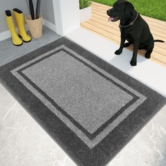 PURRUGS Dirt Trapping Door Mat 20″ x 32″, Non-Slip Machine Washable Entryway …