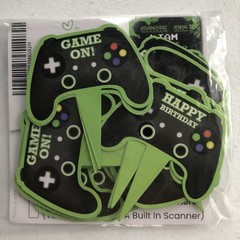 Video Game Party Decor Lot Controller Banner Happy Birthday Cupcake Toppers Set