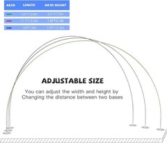 Balloon Arch Stand Kit, 10FT Wide & 7.5FT High Adjustable Balloon Arch Frame,…