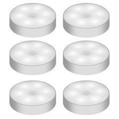 Indoor LED Stair Lights Motion Sensor Rechargeable 6 Pack with Dual Color Modes