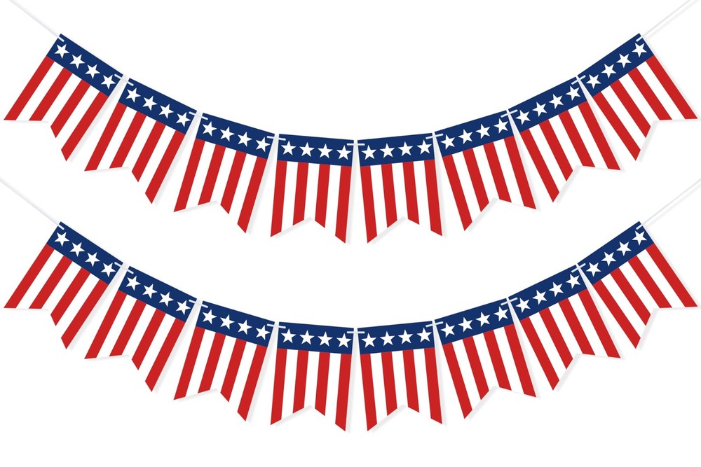 American String Flag Banner 4th of July Decorations Patriotic Red White Blue …