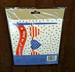 Holiday Patriotic July 4th Cake Banner and 4Can Cooler Set