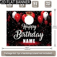 1pc 2D Theme Personalized Birthday Custom Poster Custom Text Photo Party Decor❀