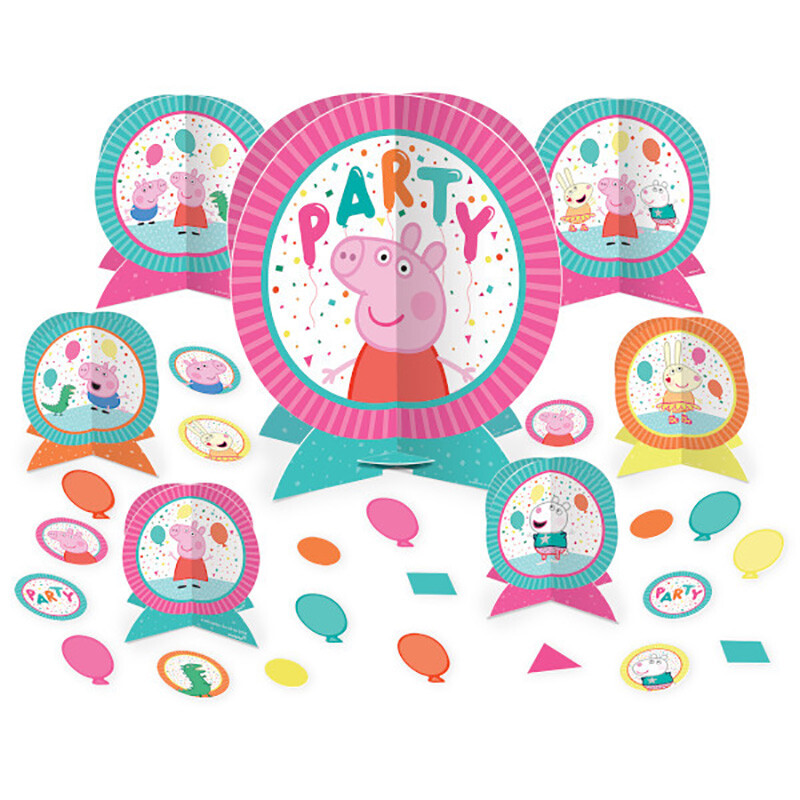 Peppa Pig Confetti Party Table Decorating Kit Girls Birthday Party Centerpiece