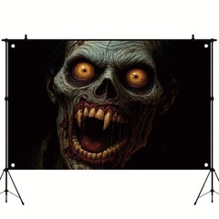 Halloween Decorations Zombie Backdrop Scary Horror Creepy Undead Banner 71″x43″