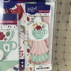 Big Dot Of Happiness Tea Party Doterrific Bundle Paper Chain Photo Props Banner