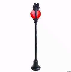 6 Ft. Light-Up Flaming Dragon Lamp Post with Sound Halloween Decoration