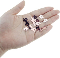 Rose Gold 16Th Birthday Metallic Sequins Sweet 16 Confetti for Tables & Annivers