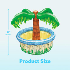 28” Inflatable Palm Tree Cooler Luau Beach Party Tub Holds 100 Cans w/ Ice Fun!!