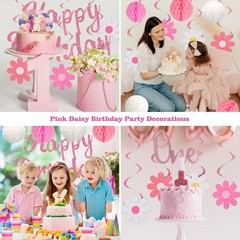 Birthday Decorations, NO DIY, Pre-Strung Happy Birthday Banner with Honeycomb…