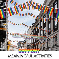 4 Pack LGBTQ Rainbow Pride Banners Bunting Flags, Rainbow Flag LGBTQ Pride St…