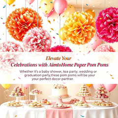 Party Tissue Pom Poms