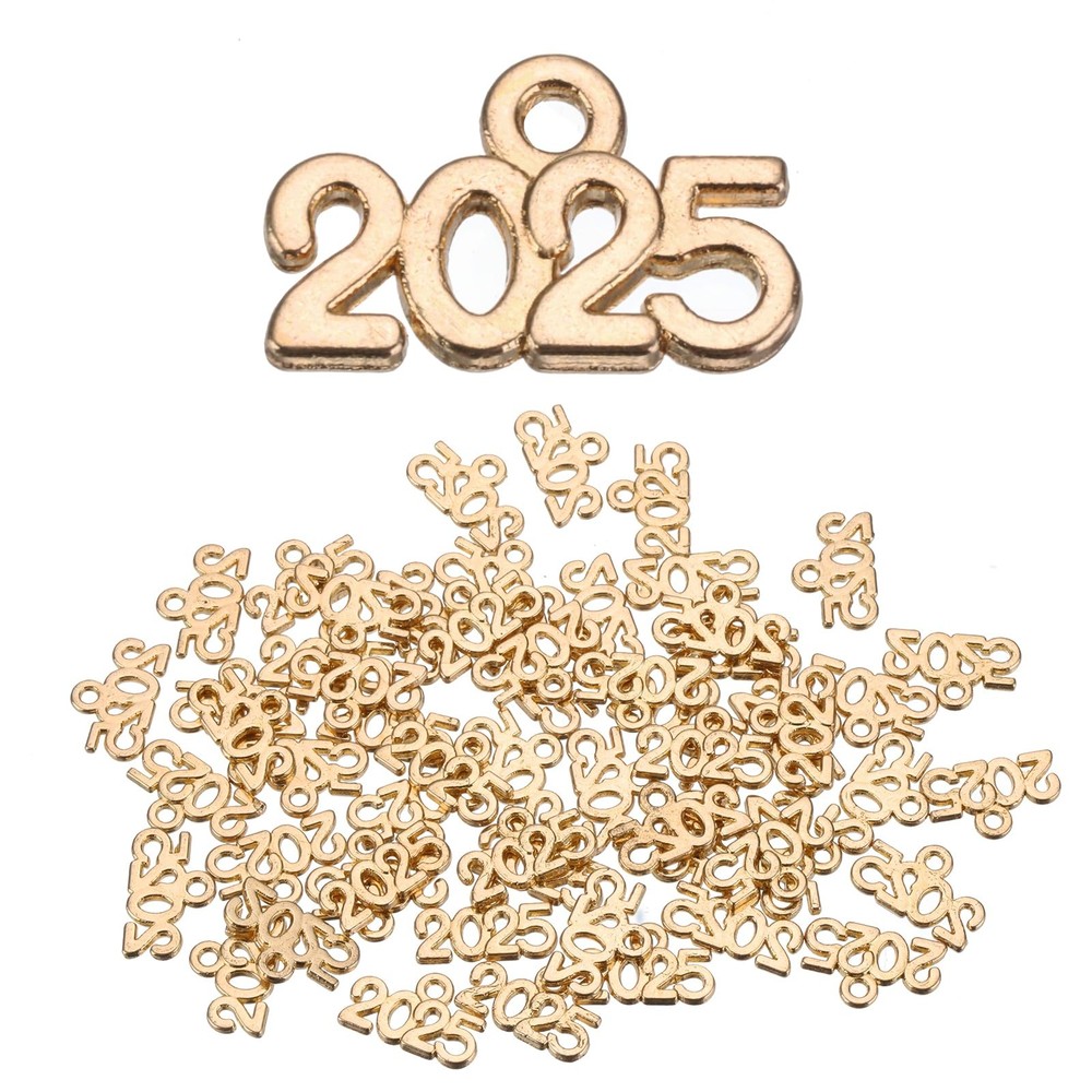 MECCANIXITY 2025 Graduation Year Charm 3D Metal Tassel Year Number Charm Year Pe