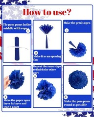 Vibrant Red, White & Blue 33-Pc Independence Day Decoration Set for Events