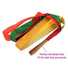 ORZIZRO Rainbow Dance Ribbons, 12PCS Rhythm Ribbon Small, Multi-colored