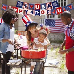Party In The 250th anniversary Fourth of July Decorations Patriotic Banners,…