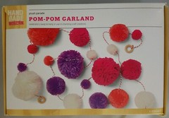 Hand Made Modern Pom-Pom Garland Banner Room Decor Plush Parade Pink Purple Wht