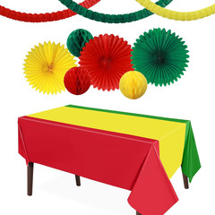 10 Pcs Reggae Birthday Party Supplies 51 x 71 Inch Plastic Rectangular Table Cov