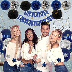 Birthday Decorations Men Blue Birthday Party Decorations for Men Women Boys Gril