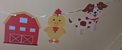 Barnyard Farm Animals Birthday Preschool Shower Party String Banner