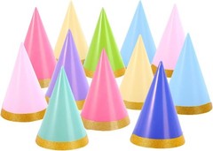 Pre-Assembled Pastel Party Hats Kids Birthday Party Hats Adults