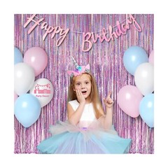 Pink Tinsel Curtain Party Backdrop – GREATRIL Foil Fringe Curtain Lilac Pink …