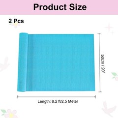 Crepe Paper Rolls 8 Ft Long 20 Inch Wide Large Hanging Lake Blue 2 Pack