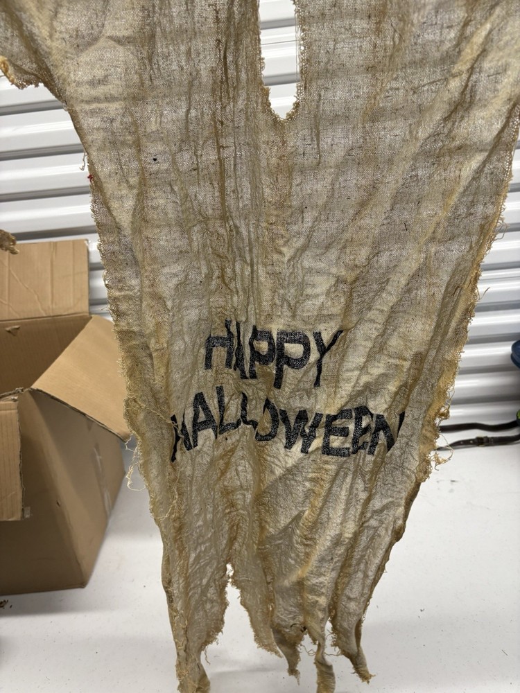 Rustic Hanging Happy Halloween Gauze Decoration Branch Prop Creepy Decor