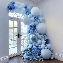 Pastel Blue Balloons,100pcs Light Blue Latex Party Balloons for Balloon Arch …