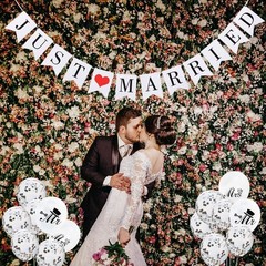 Just Married Decorations JUST MARRIED Wedding Party Decoration Car Decor Whit…