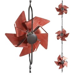 Tasteful 5.58ft Metal Windmill Decor with Functional Water Control Feature